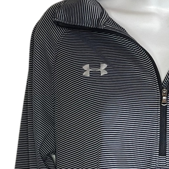 Under Armour Women's Microstripe 1/4 Zip long sleeve shirt pullover - Picture 5 of 12